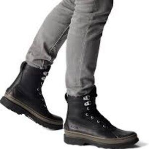 NEW Men's Sorel Caribou Storm Boot, Black/Mud, Size 10